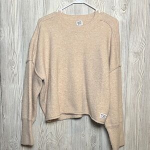Women's Beige Sweater Oversize Sweater BDG Urban Outfitters Box Fit Size Large